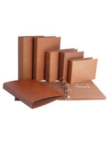 CARPETA Fº APAISADO 2 ANILLAS 40MM CARTON CUERO